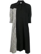 Ultràchic Pied De Poule Shirt Dress - Black
