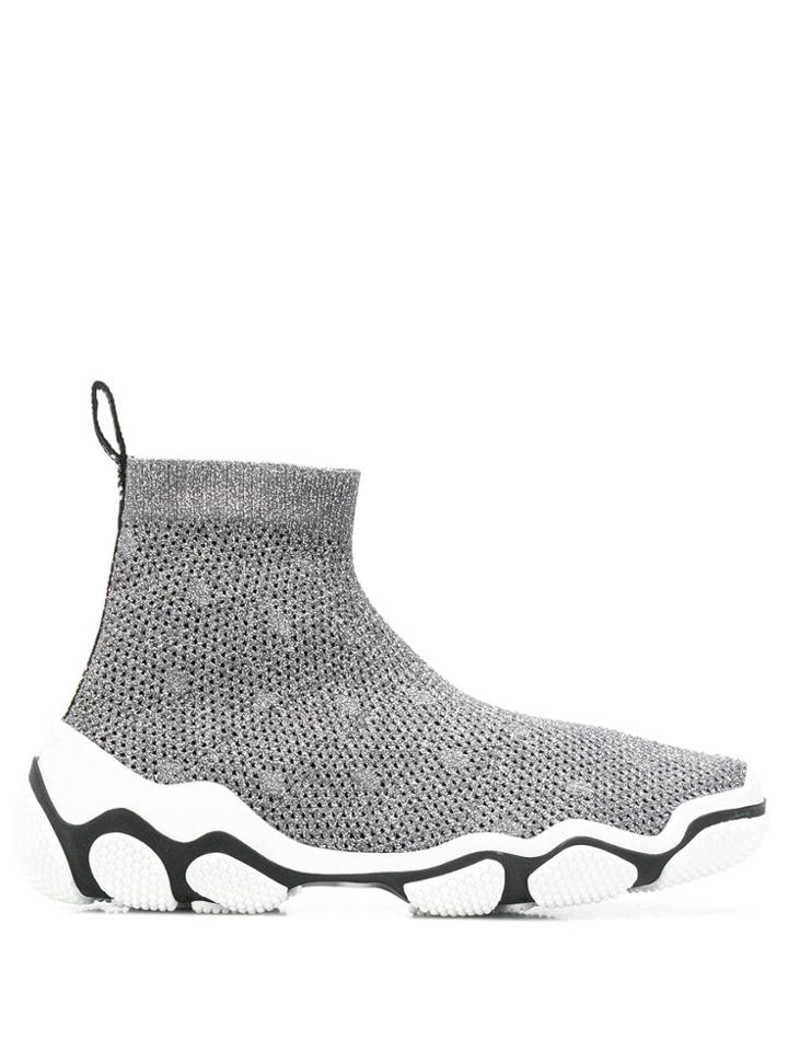 Red Valentino Red(v) Glam Run Sneakers - Silver