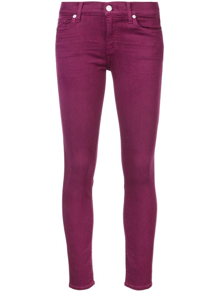 7 For All Mankind Skinny Ankle Jeans - Pink