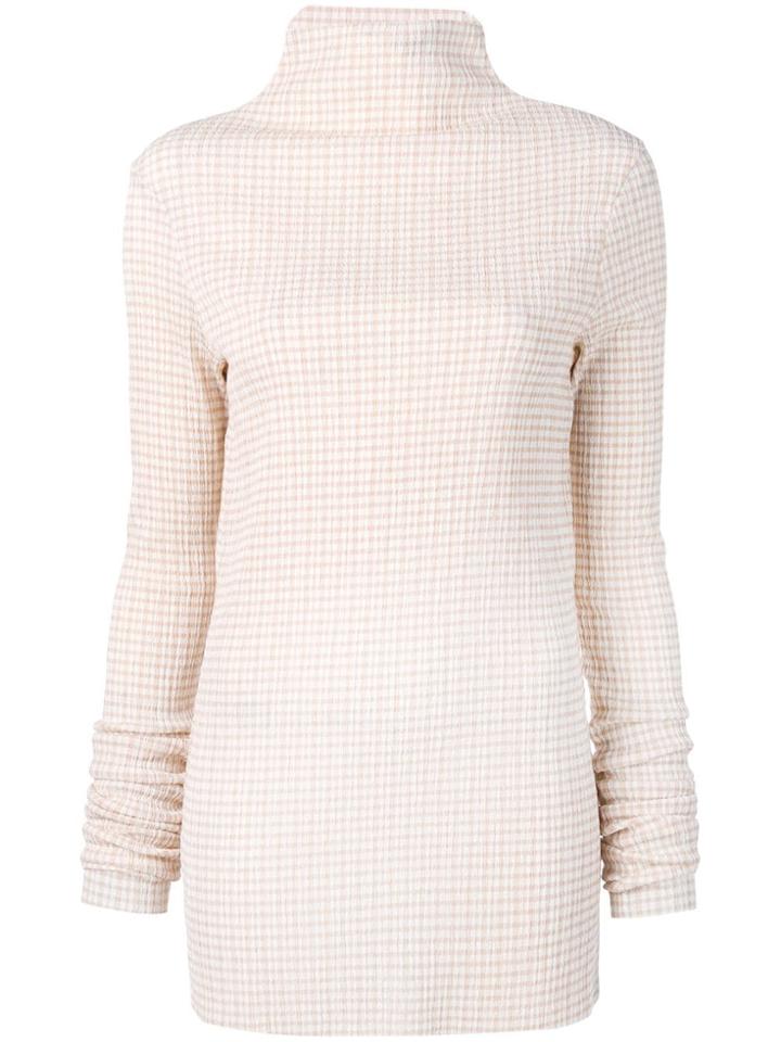 Jil Sander High Neck Top - Neutrals