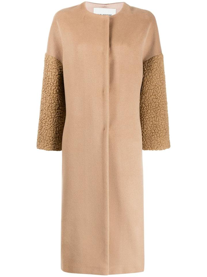 Ava Adore Textured Single Breasted Coat - Neutrals