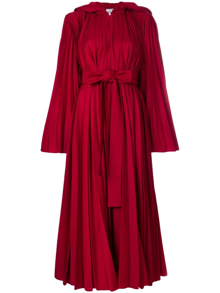 Atu Body Couture Pleated Coat - Red