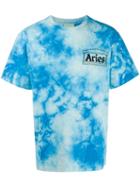 Aries Tie Dye Print T-shirt - Blue