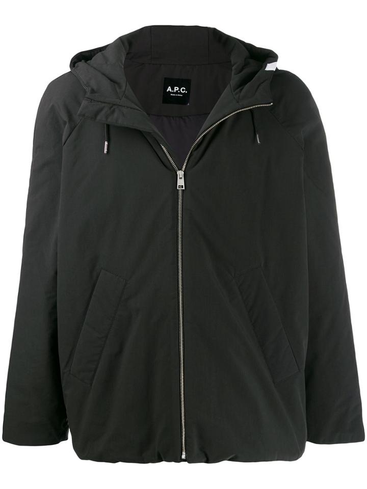 A.p.c. Hooded Zip-up Jacket - Black