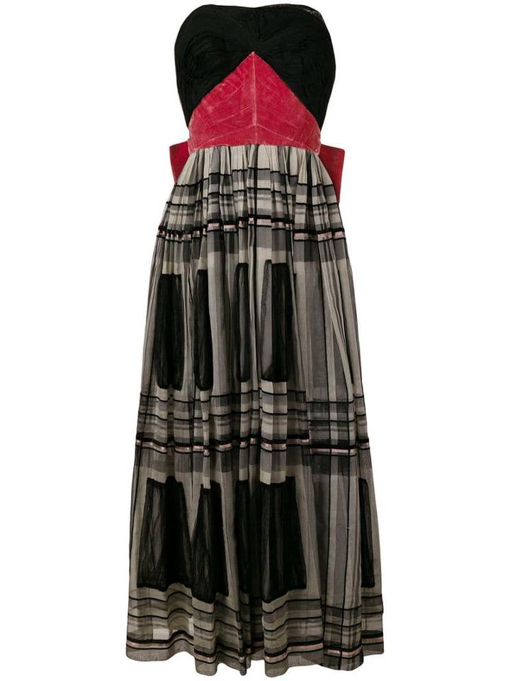 Balmain Pre-owned 1955 Couture Strapless Dress - Black