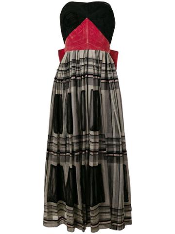 Balmain Pre-owned 1955 Couture Strapless Dress - Black