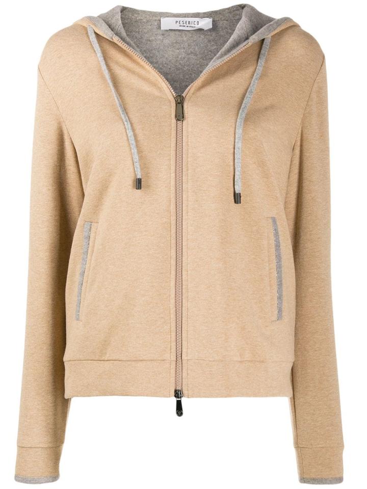 Peserico Contrasting Hoodie - Brown
