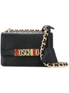 Moschino - Rainbow Plaque Shoulder Bag - Women - Calf Leather - One Size, Black, Calf Leather