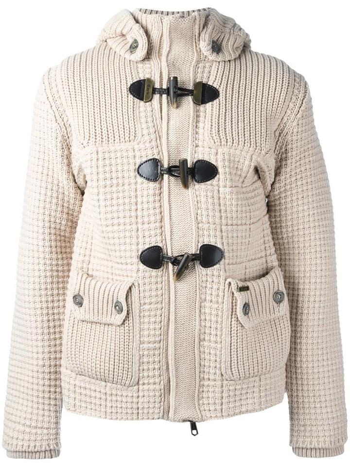 Bark Hooded Duffle Coat, Men's, Size: Large, Nude/neutrals, Polyamide/polyester/wool