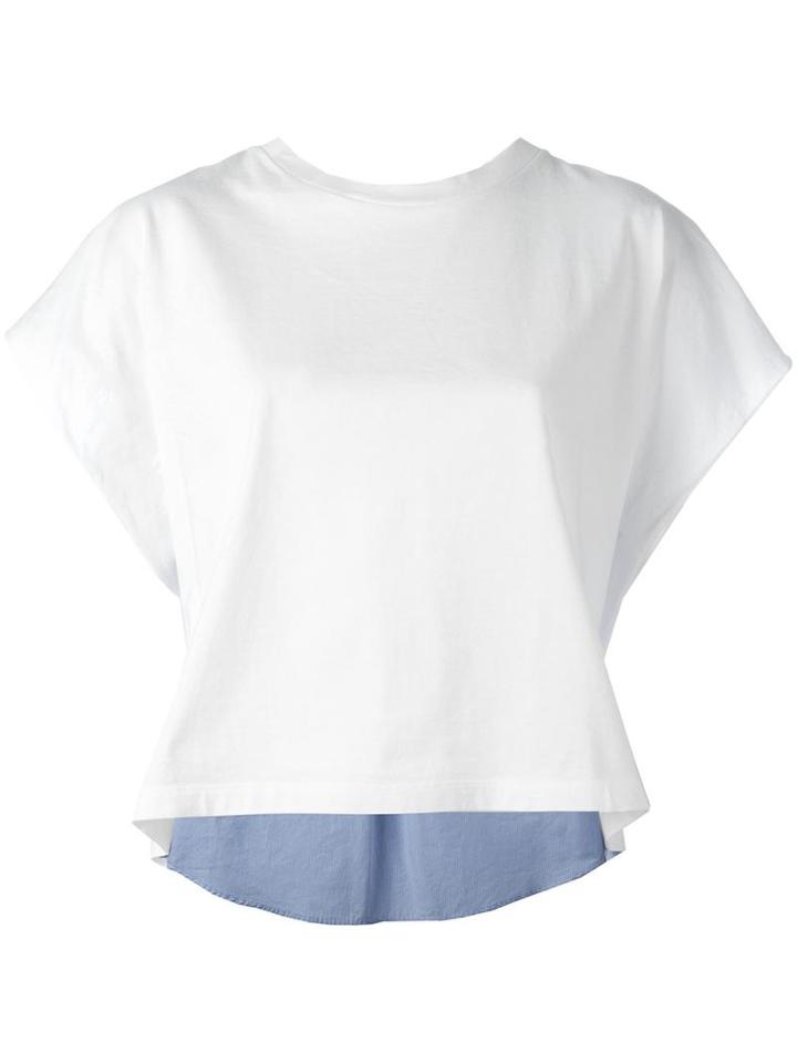 Mm6 Maison Margiela Bicolour Shirt, Women's, Size: Large, Blue, Cotton