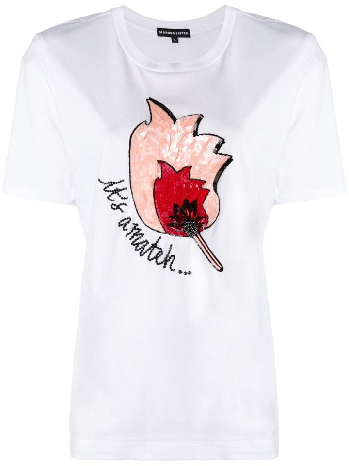 Markus Lupfer Gradient Flamingo T-shirt - White