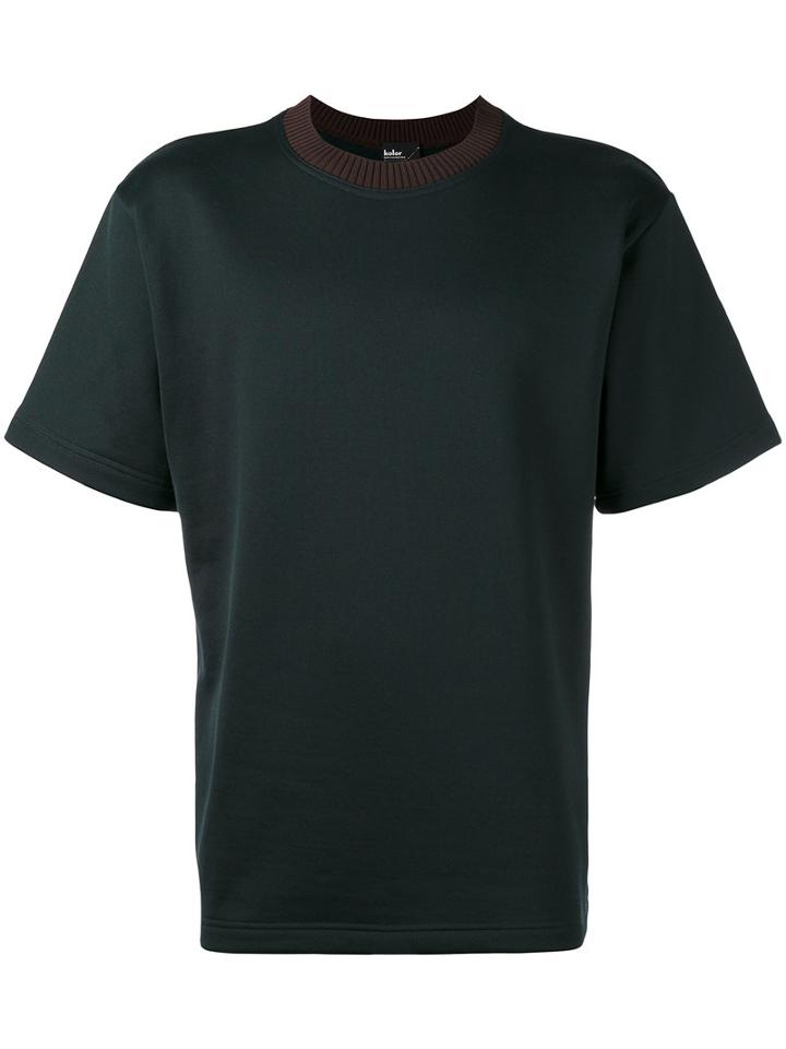 Kolor - Ribbed Neck T-shirt - Men - Cotton/nylon - 3, Black, Cotton/nylon