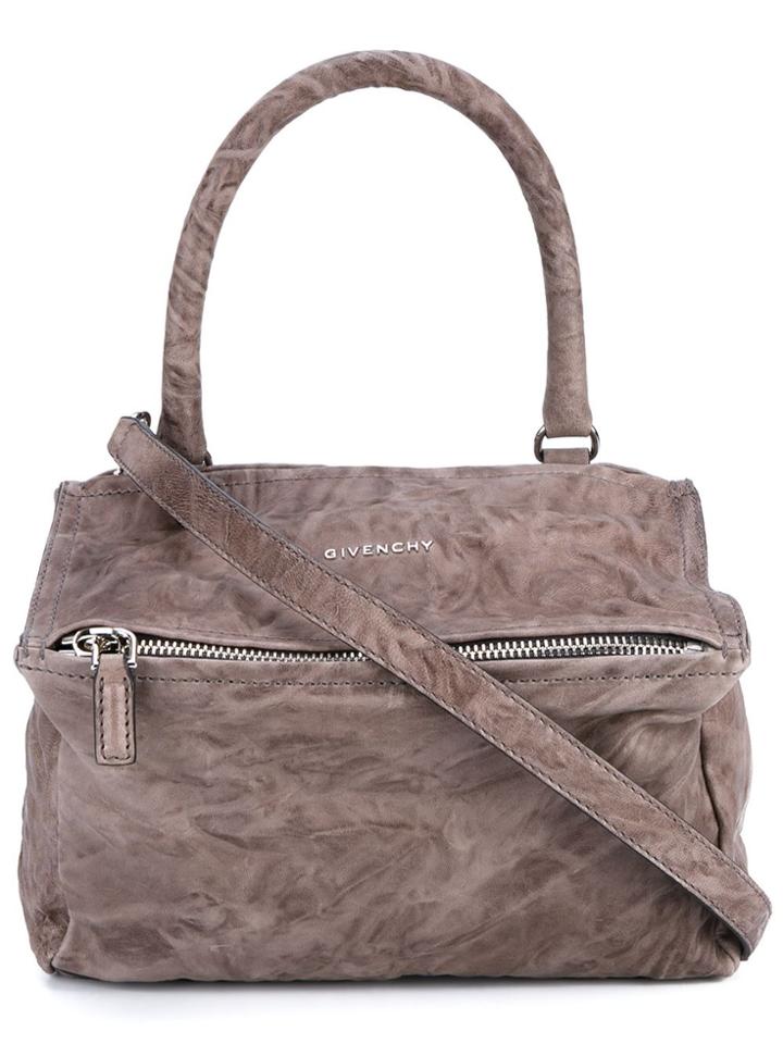 Givenchy Small Leather Pandora Bag - Grey