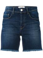 Each X Other Denim Frayed Shorts - Blue
