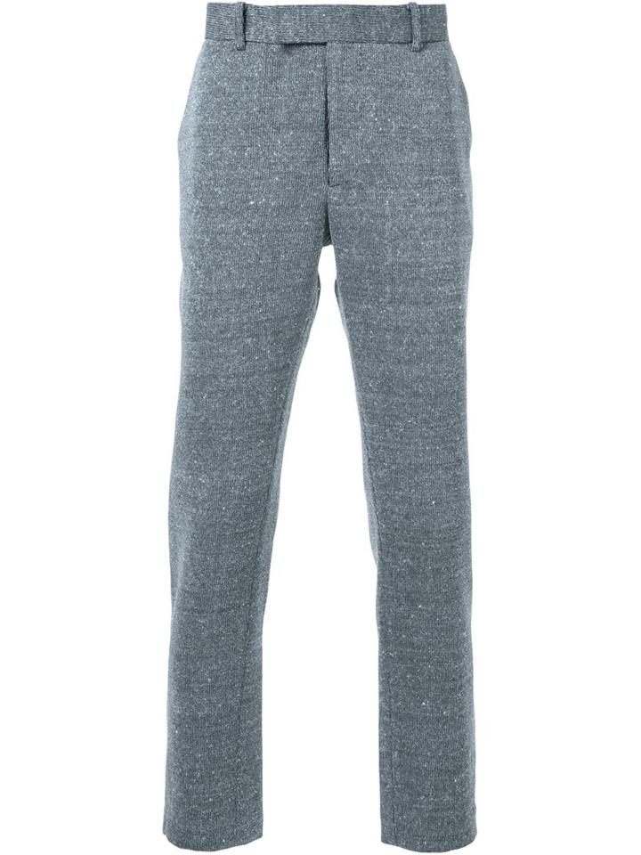 Strateas Carlucci Slim Fit Trousers, Men's, Size: Small, Grey, Cotton/linen/flax/polyurethane