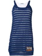 Prada Crochet Knit Dress - Blue