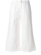 Alexander Mcqueen - Cropped Wide Leg Jeans - Women - Cotton - 38, White, Cotton