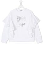 Dondup Kids Ruffled Sweatshirt - White