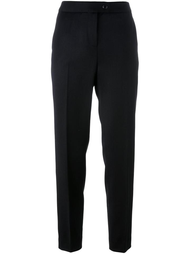 Boutique Moschino Straight-leg Trousers, Women's, Size: 42, Black, Virgin Wool