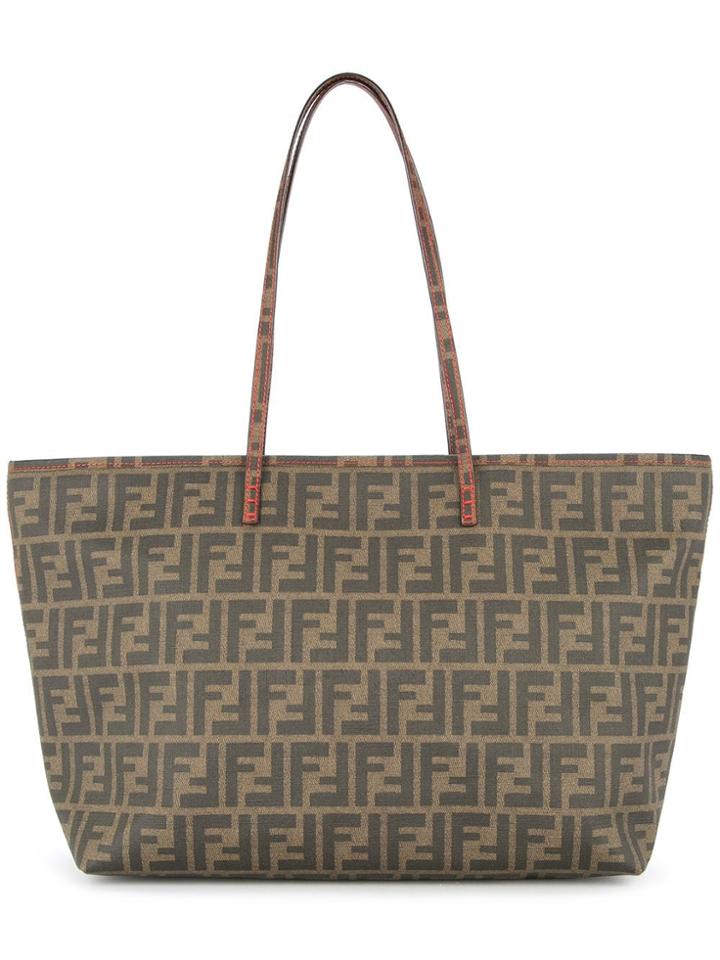 Fendi Vintage Zucca Logos Tote - Brown