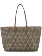 Fendi Vintage Zucca Logos Tote - Brown