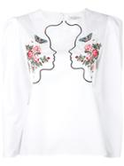 Vivetta Vipera Embroidered Blouse - White