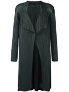 Pleats Please By Issey Miyake Pleated Single Button Cardigan, Women's, Size: Iii, Green, Polyester