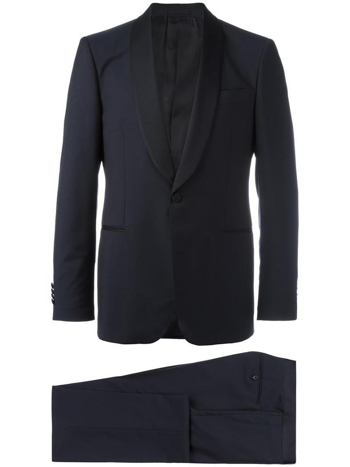 Salvatore Ferragamo Smoking Suit, Men's, Size: 50, Blue, Wool/mohair/cupro