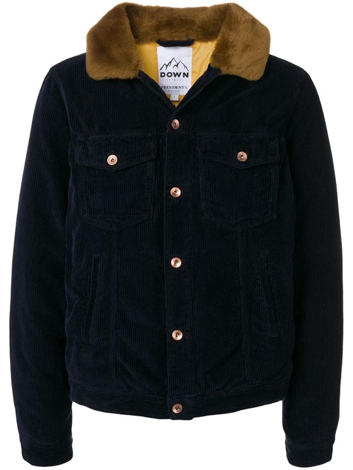 President's Button-up Corduroy Jacket - Blue