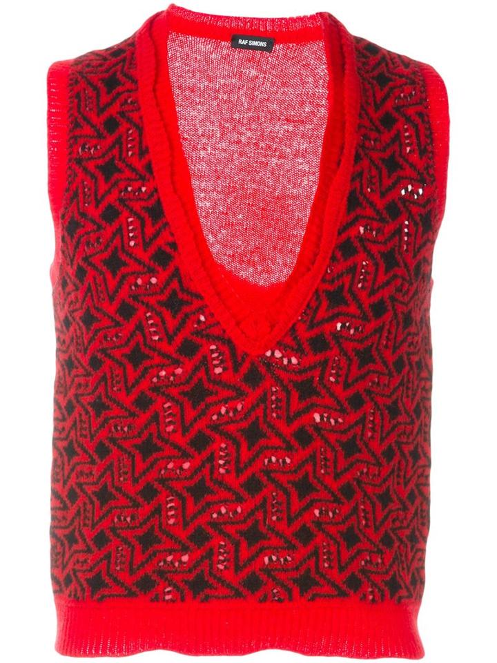 Raf Simons Intarsia Knit Gilet