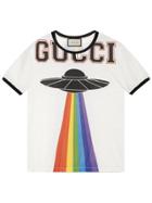 Gucci Cotton T-shirt With Ufo Print - White