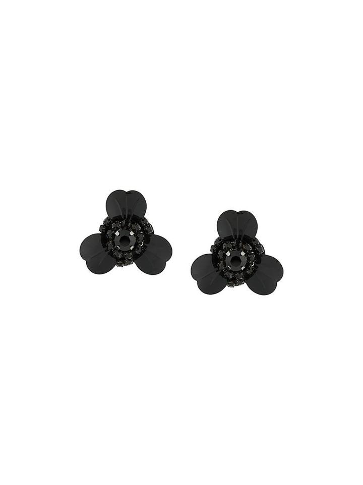 Radà Stone Embellished Earrings, Women's, Black