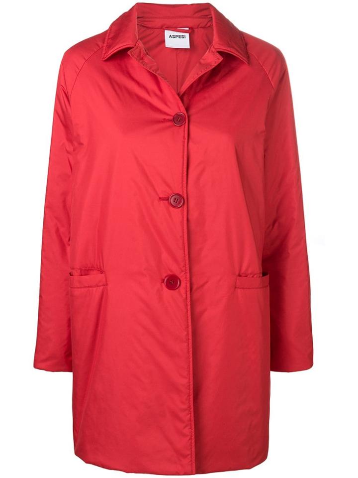 Aspesi Single-breasted Coat - Red