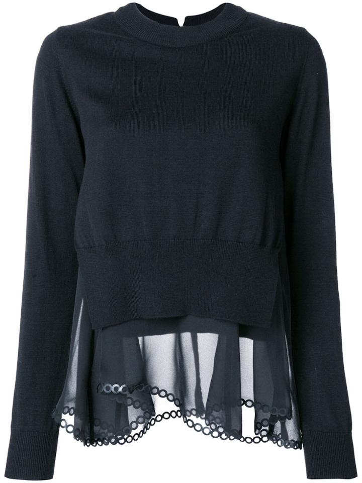 Comme Des Garçons Noir Kei Ninomiya Layered Asymmetric Pullover -