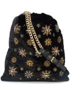 Alberta Ferretti Embellished Velvet Bag - Black