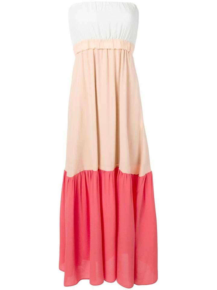Semicouture Flared Maxi Dress - Neutrals