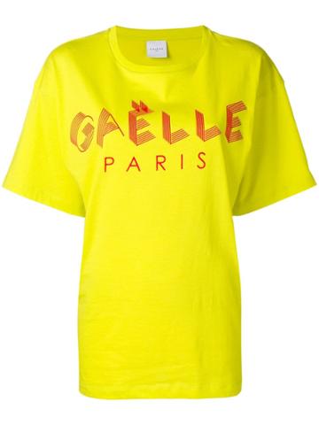 Gaelle Bonheur Logo Print T-shirt - Yellow