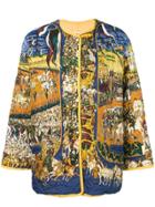 Hermès Vintage 1980's Soldier's Print Quilted Jacket - Brown