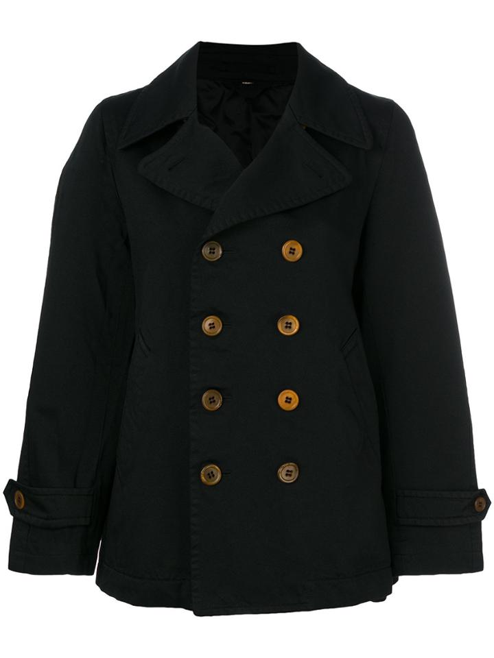Comme Des Garçons Single Breasted Coats - Black