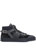 Santoni Lace-up Mid-top Sneakers - Blue