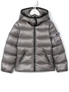 Moncler Kids 'berre' Padded Jacket, Girl's, Size: 12 Yrs, Grey