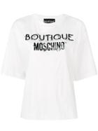 Boutique Moschino Pierced Logo T-shirt - White