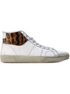 Saint Laurent Court Classic Surf Sneakers, Men's, Size: 43.5, White, Leather/rubber