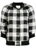 3.1 Phillip Lim Gingham Jacquard Bomber Jacket - Black