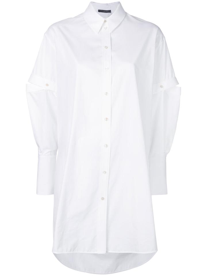 Alexander Mcqueen Oversized Poplin Shirt - White
