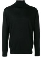 Laneus Roll-neck Fitted Sweater - Black
