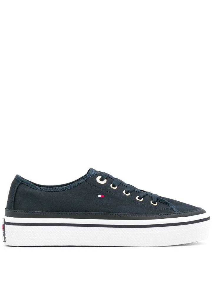 Tommy Hilfiger Flatform Logo Sneakers - Blue