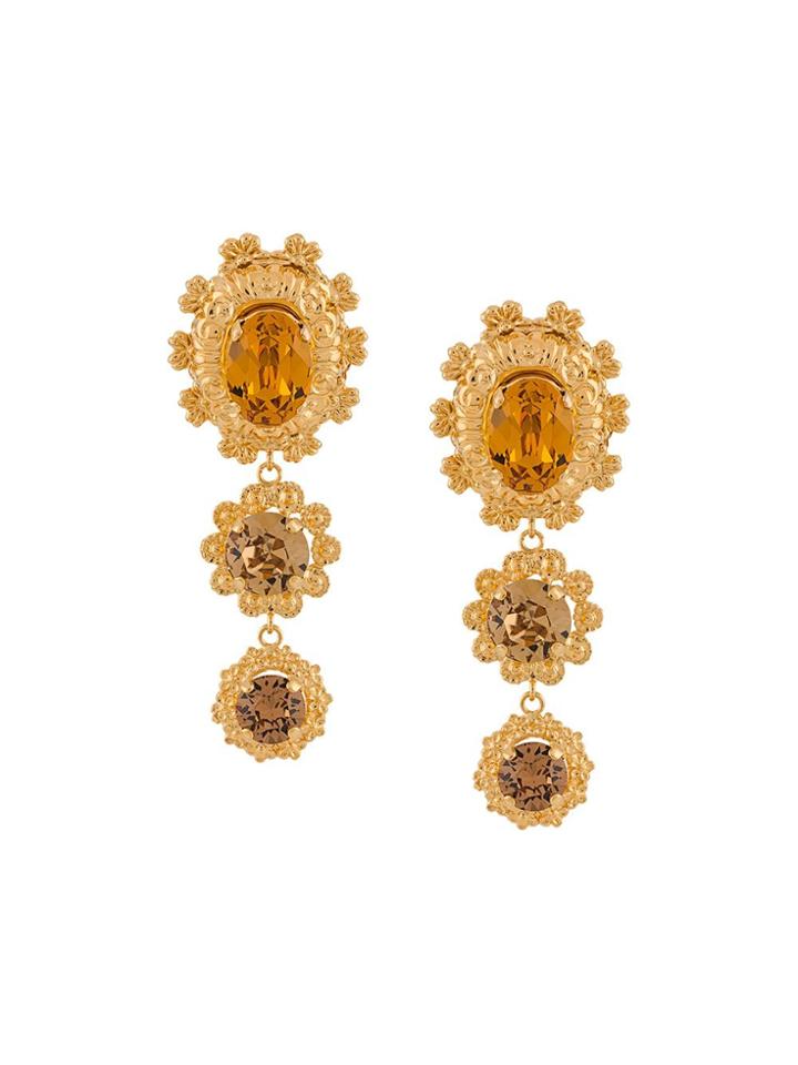 Dolce & Gabbana Oversized Charm Earrings - Gold