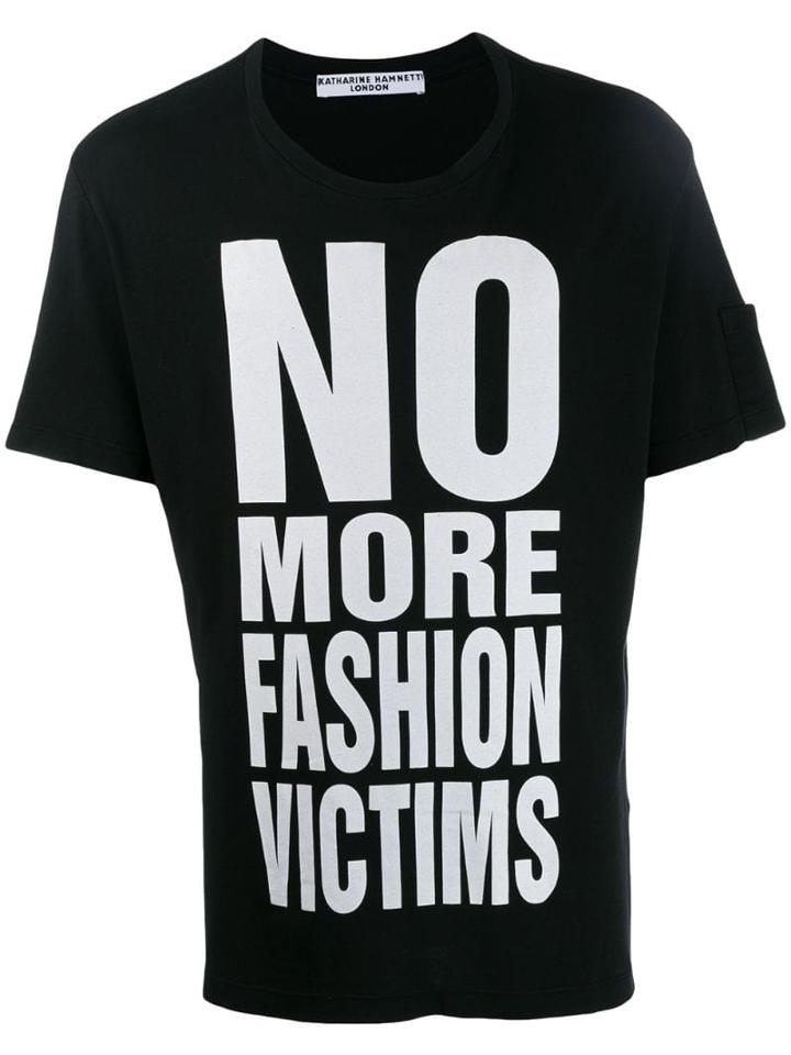Katharine Hamnett London Printed 'no More Fashion Victims' T-shirt -