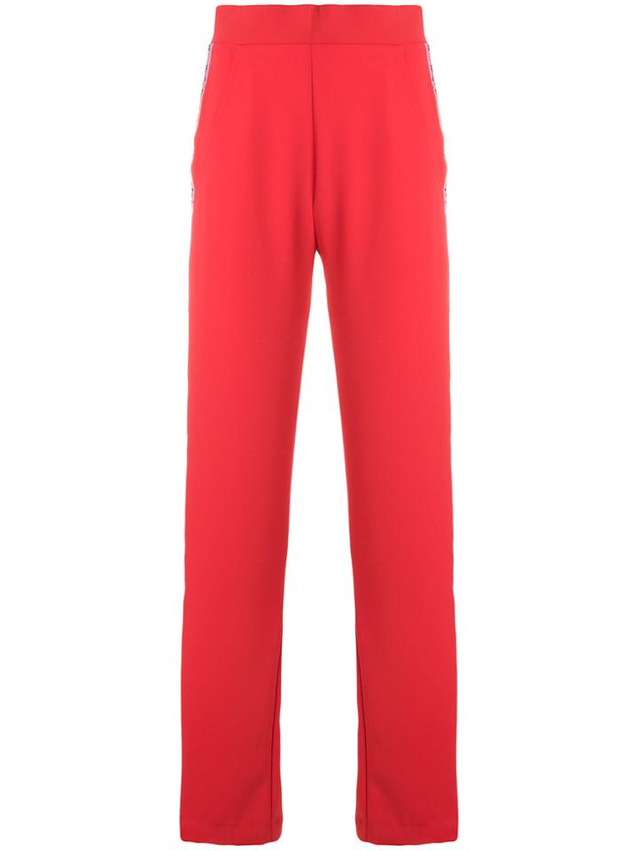 Aviù Side Stripe Track Pants - Red